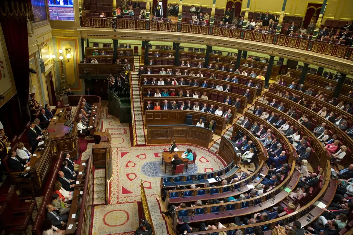 Vista general del pleno del Congreso de los Diputados durante una sesión
